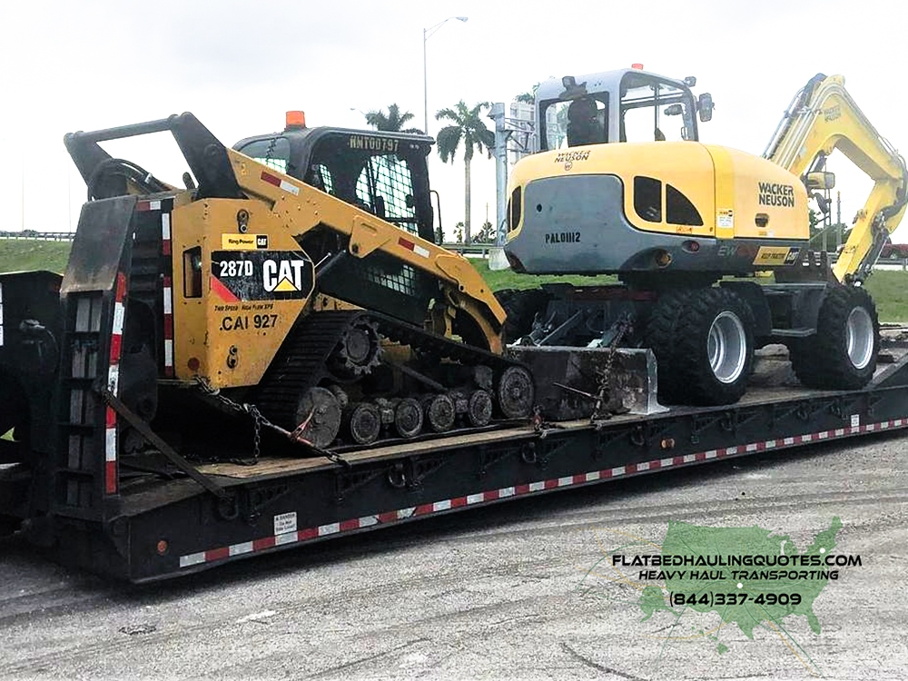 Moving Skid Steers on a Flatbed