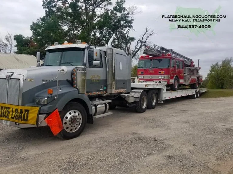 firetruck flatbed transportation