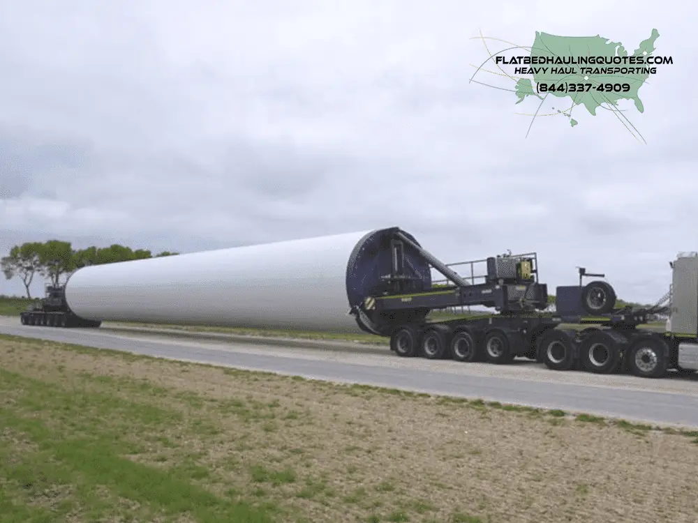moving towers on a flatbed trailer